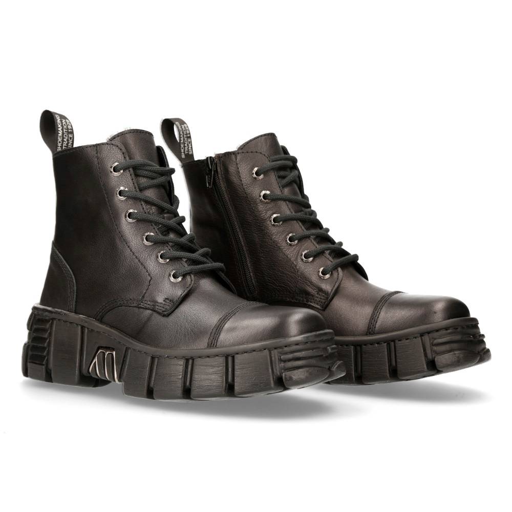 New Rock - M-WALL005-C18 Bottes de plate-forme - Noir